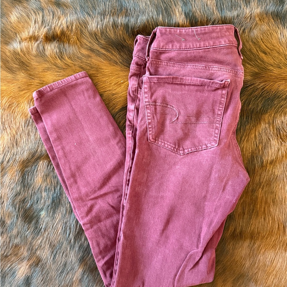 American Eagle Outfitters Women's Mauve Skinny Jeans